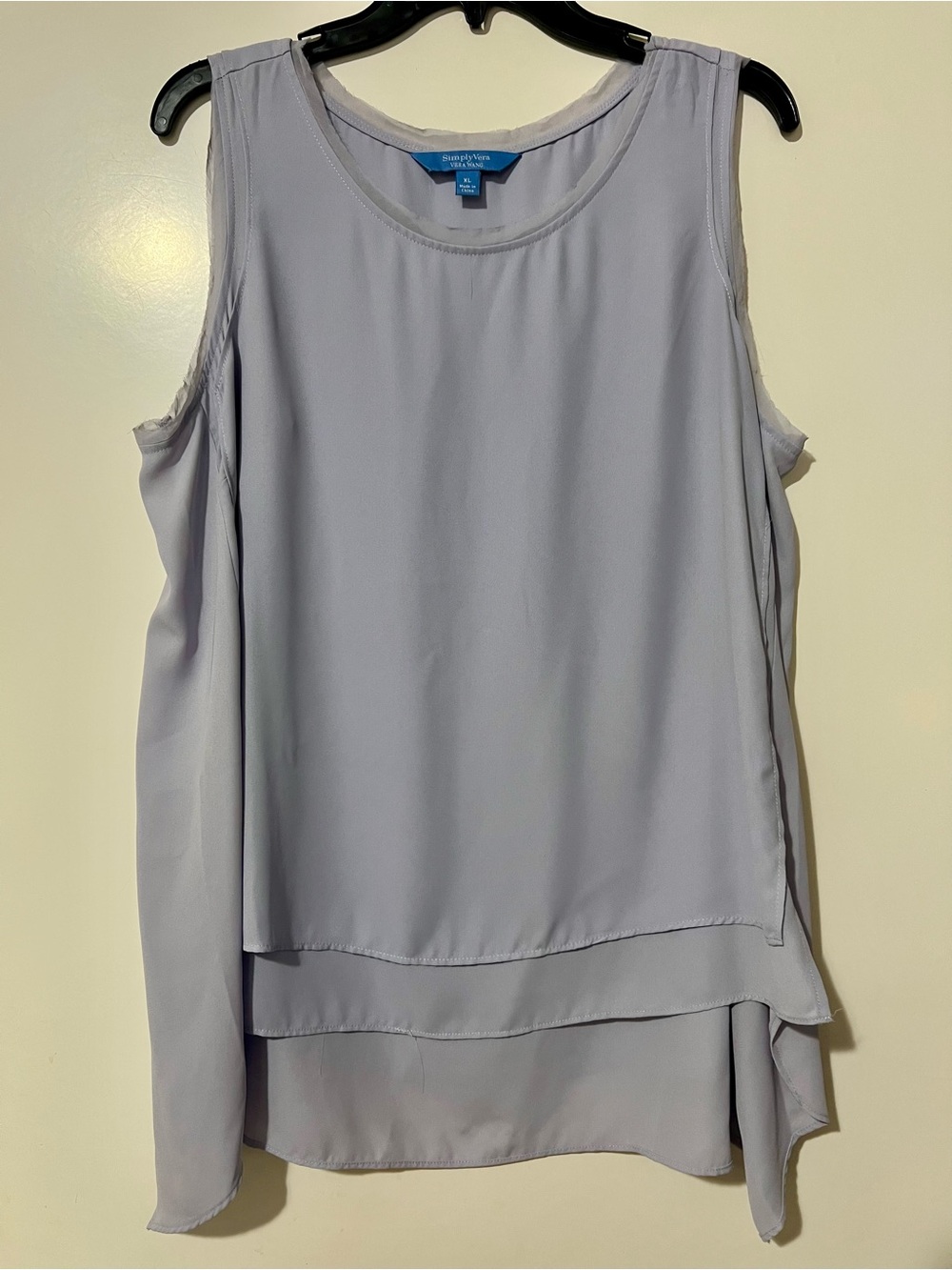 Simply Vera Vera Wang Lavender Sleeveless Layered Blouse